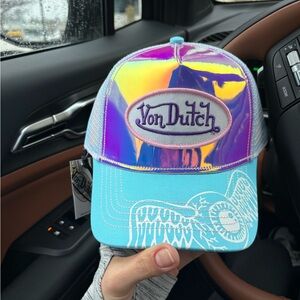 Von Dutch Iridescent and Blue Hat